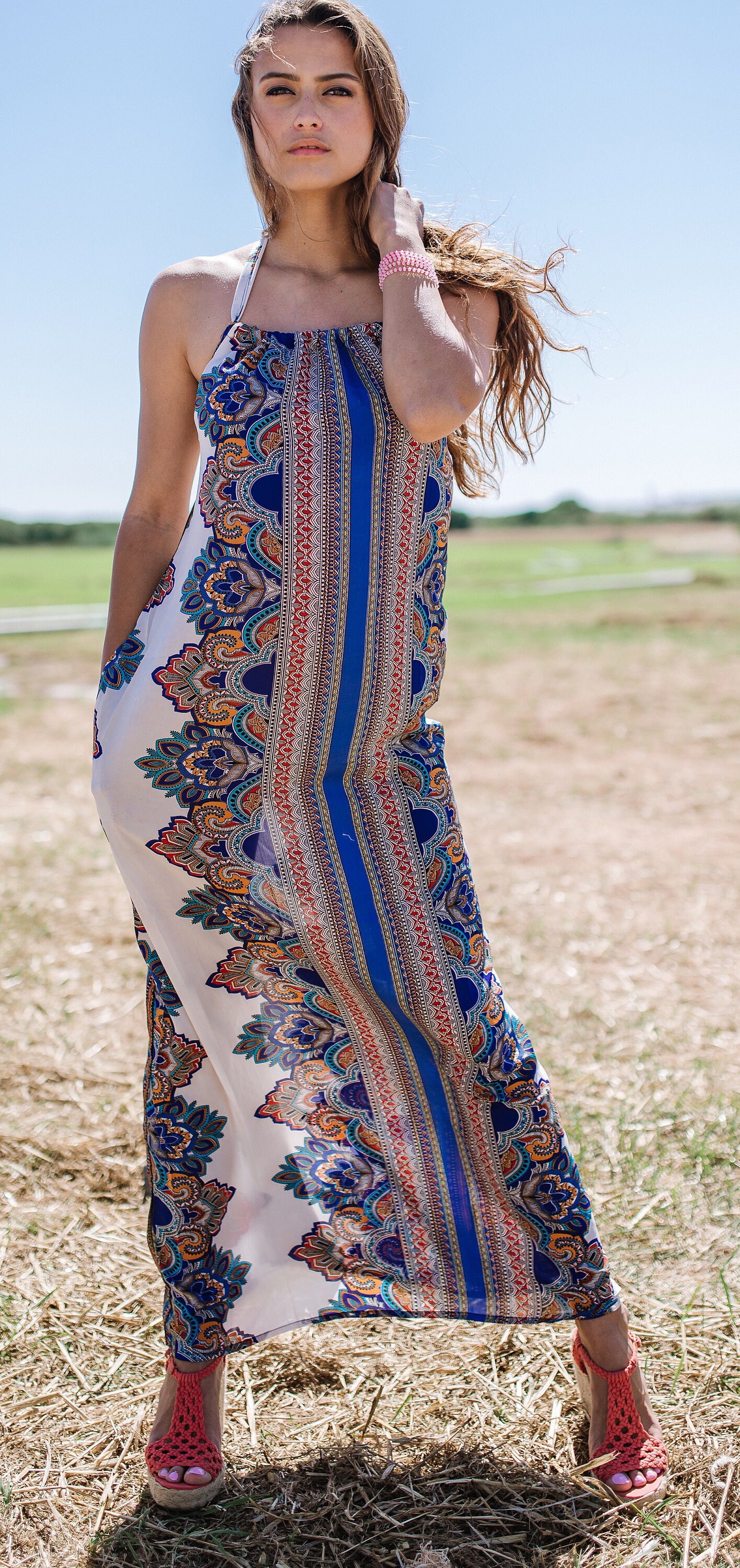 knee length dresses for ladies Infinity - Tie Dye Maxi Dress