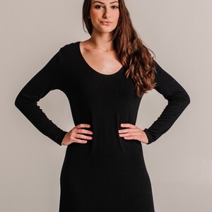 Perfect, Comfy, Spring, Autumn Black Knit Dress image 3