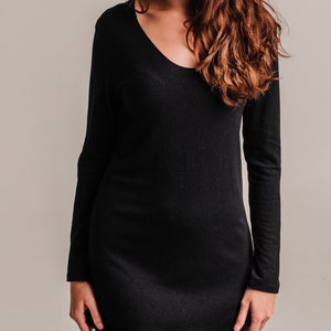 Perfect, Comfy, Spring, Autumn Black Knit Dress image 8