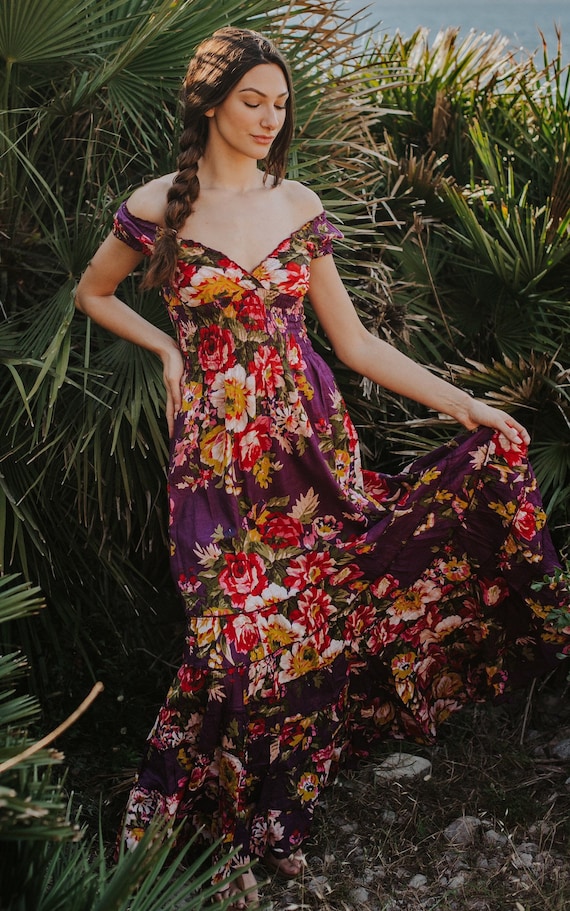 floral maxi summer dress
