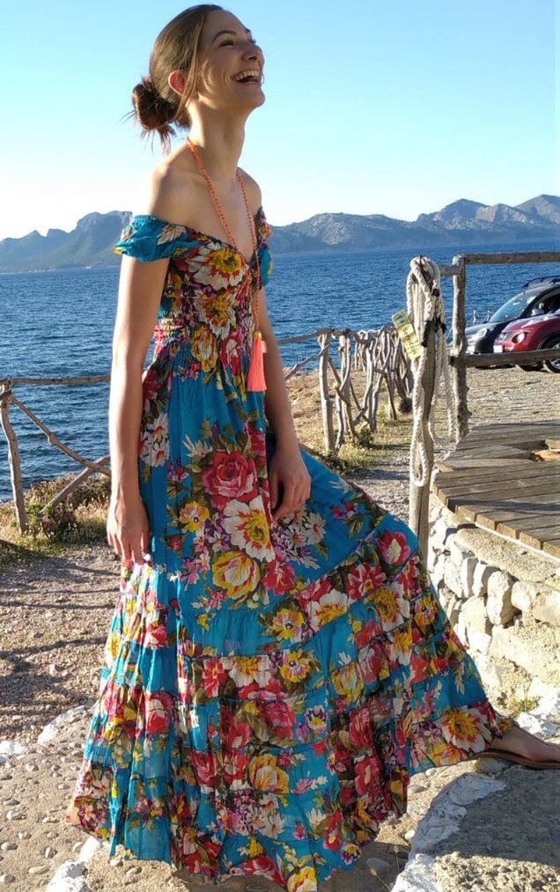 Boho Dress, Boho Summer Dress for Women, Bohemian Dress, Maxi Boho Dress, Boho Print Dress, Hippie Dress, Floral Fashion Dress THAILAND image 7