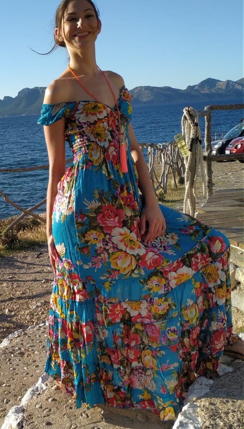 Boho Dress, Boho Summer Dress for Women, Bohemian Dress, Maxi Boho Dress, Boho Print Dress, Hippie Dress, Floral Fashion Dress THAILAND image 3