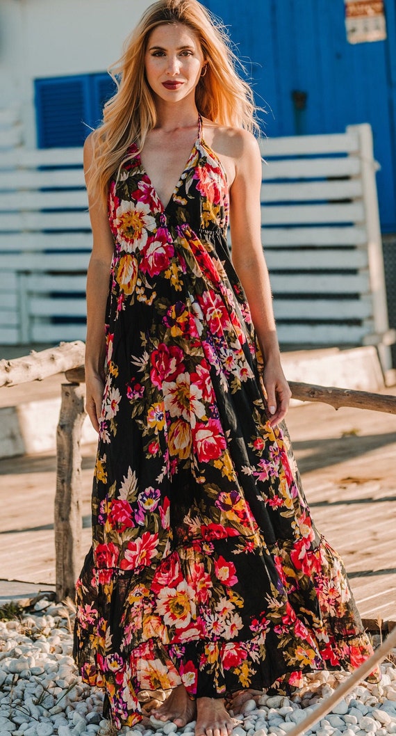 floral summer dress long