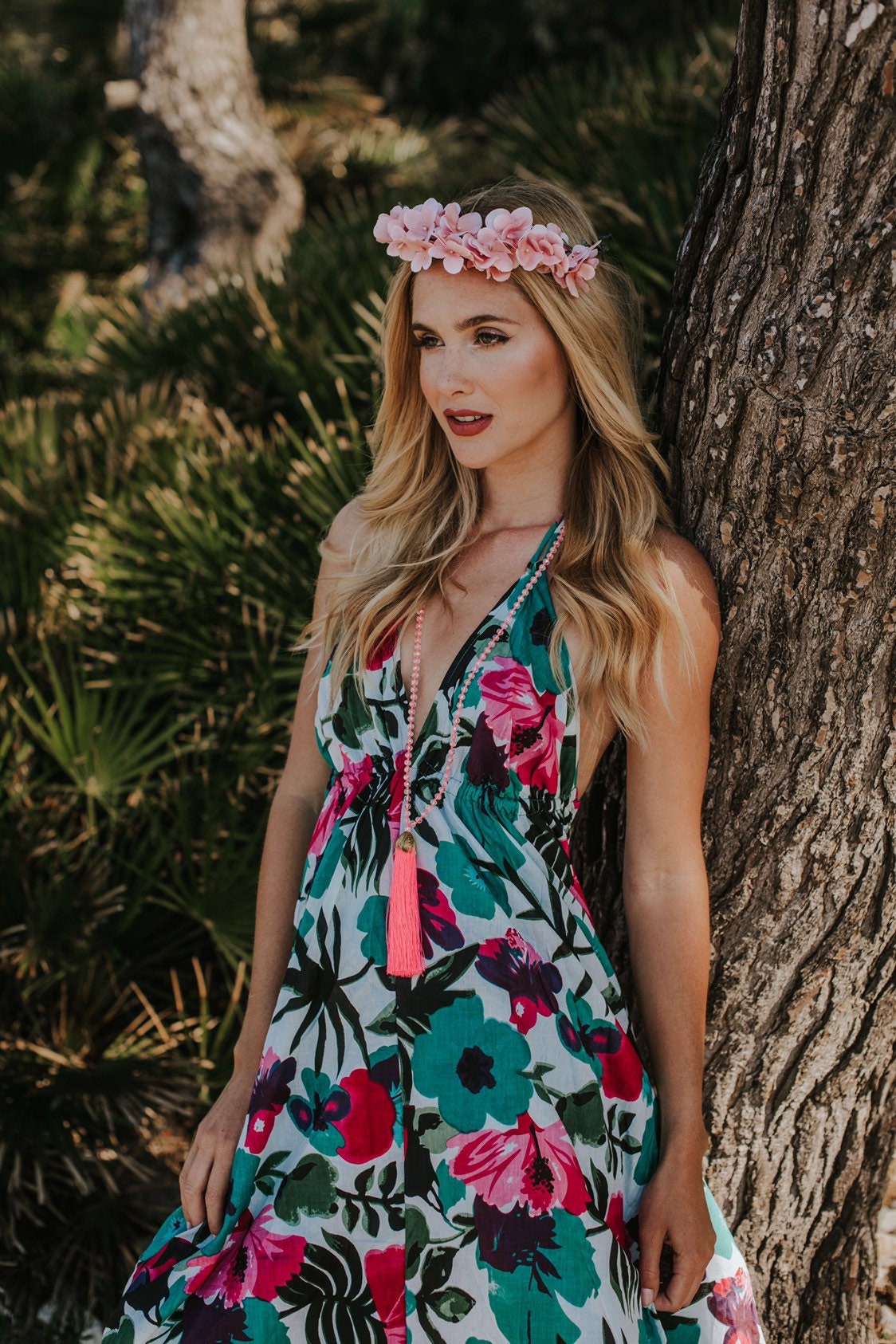 Sexy floral maxi dress top