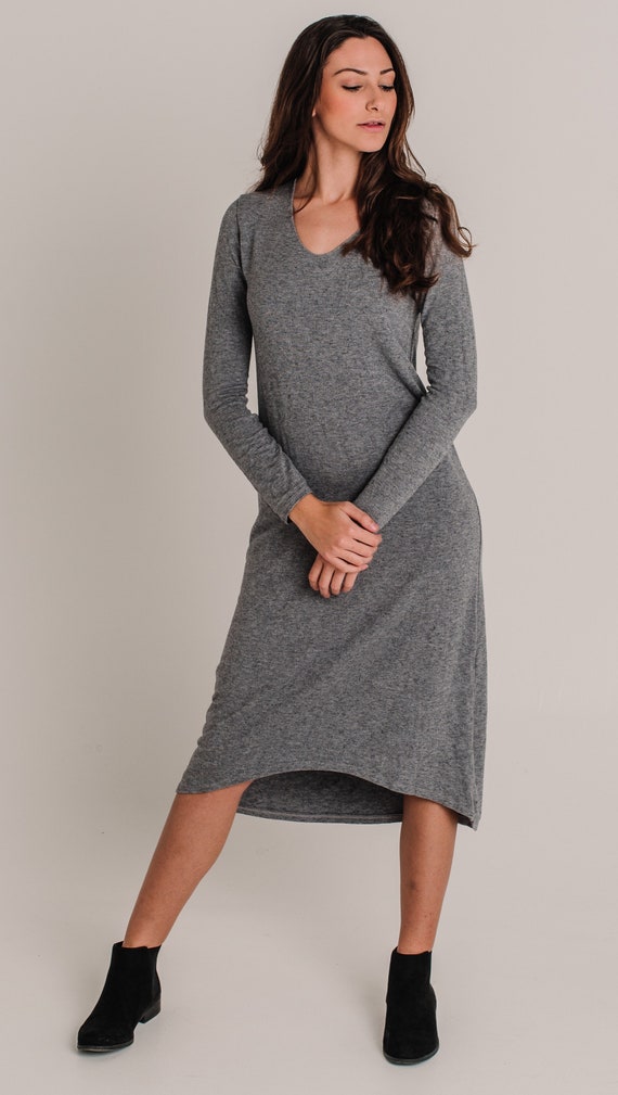 Perfect, Comfy, Elegant, Spring Grey Knit Dress Perfect, Comfy, Elegant, Spring Grey Knit Dress