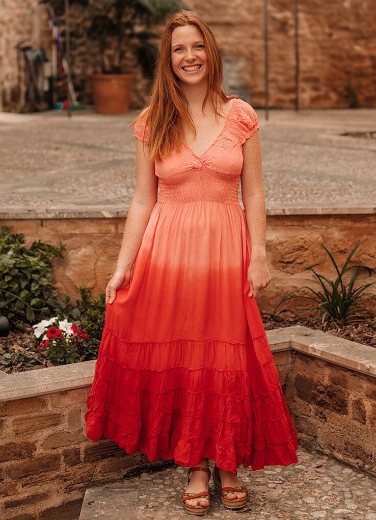 coral summer dresses Martinique Floral Maxi Dress its also crafted for comfort and versatility Long Dress Isore - Coral