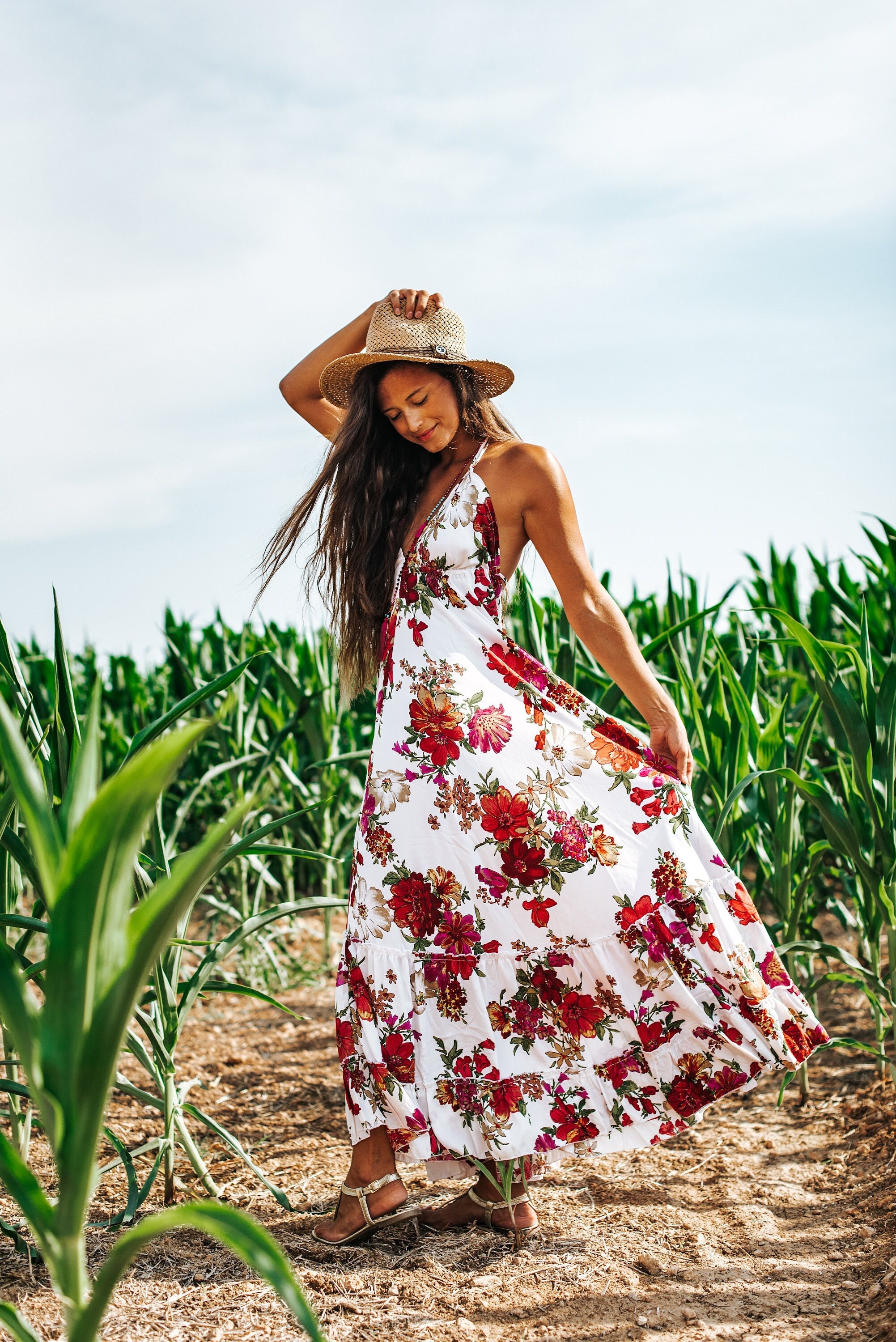 ibiza boho dresses IBIZA White Boho Dress, Boho Summer Dress for Women, Bohemian Fashion Dress,  Maxi Boho Dress, Boho Floral Print Dress, Tribal Hippie Dress,