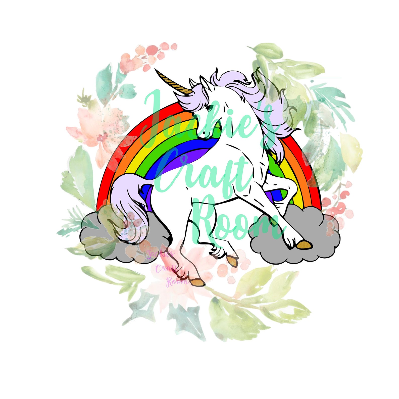 Rainbow Unicorn SVG PDF JPEG Image Transfer Digital Download - Etsy