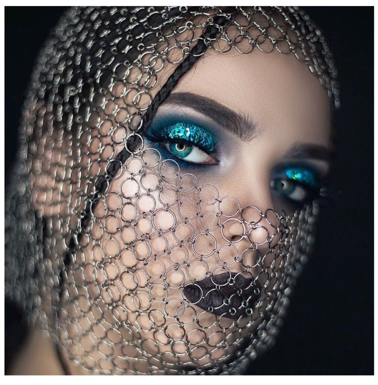 Máscara de cadena máscara accesorio facial festival de Etsy