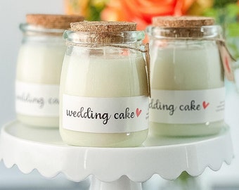 Wedding Cake Bridesmaid Gifts Proposal Candles Soy Candle Favors 5.5 oz