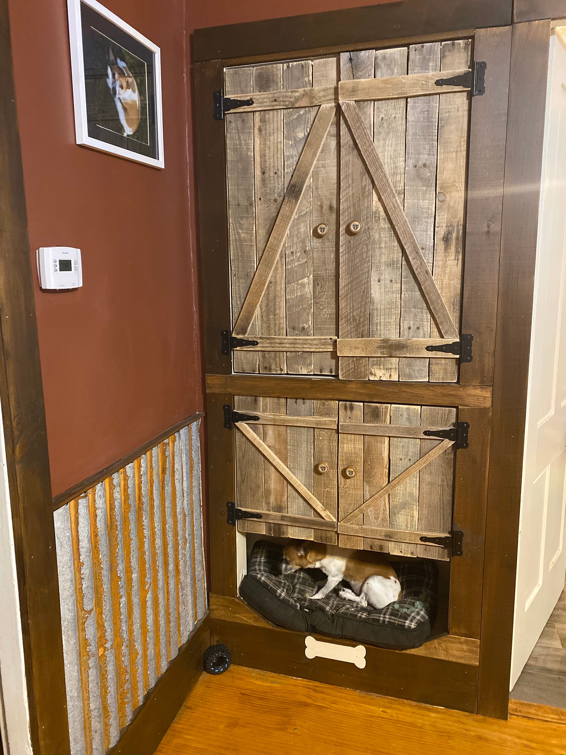 Rustic Reclaimed Pallet Wood Dog Gate Etsy