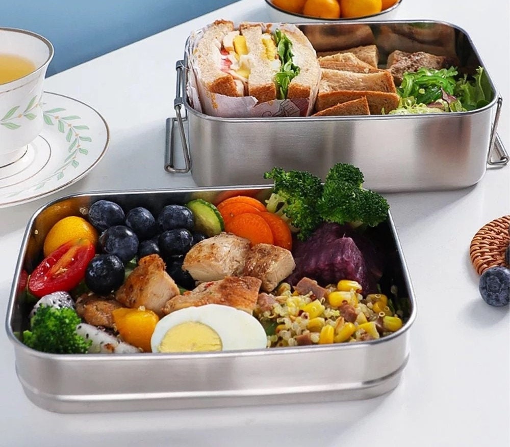 SUBRON Stainless Steel Bento Lunch Box for Adults with Secure Locks, 1800ML  3 Compartments 2 Layer L…See more SUBRON Stainless Steel Bento Lunch Box