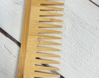 All natural bamboo comb