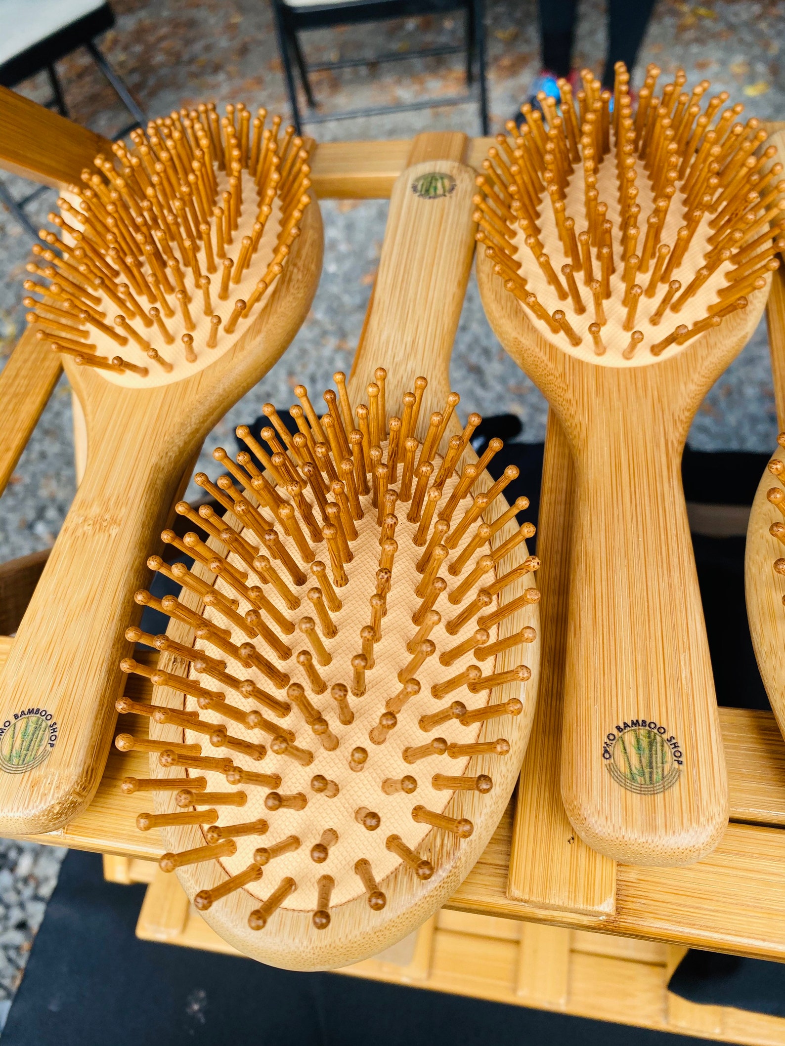 Zero Waste L Natural Bamboo Hairbrush Non Static Natural Etsy UK