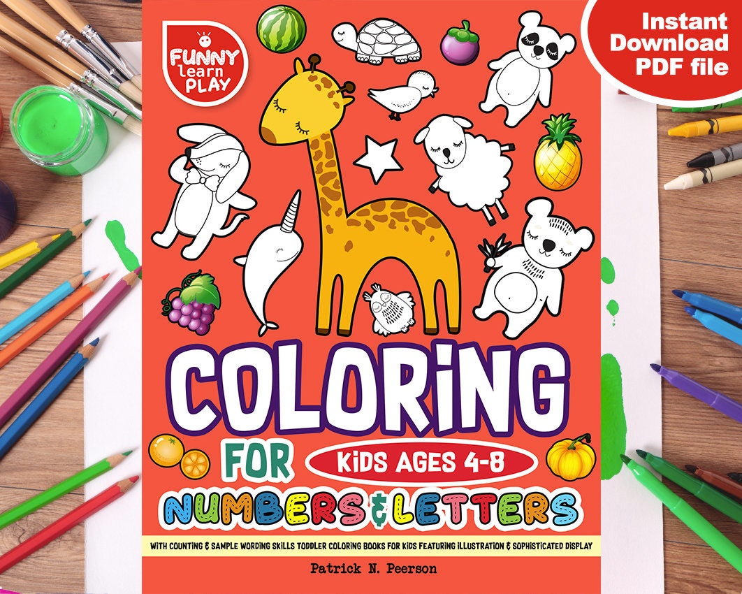 Download First Coloring Book Pdf For Children S Coloring Books Ages Etsy