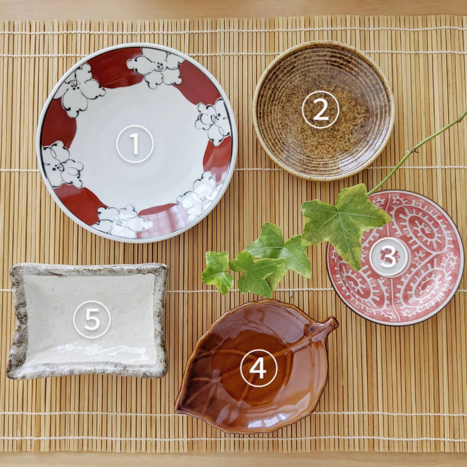 Japanese Small Plate Set Ceramic Table Ware Small Plates Etsy