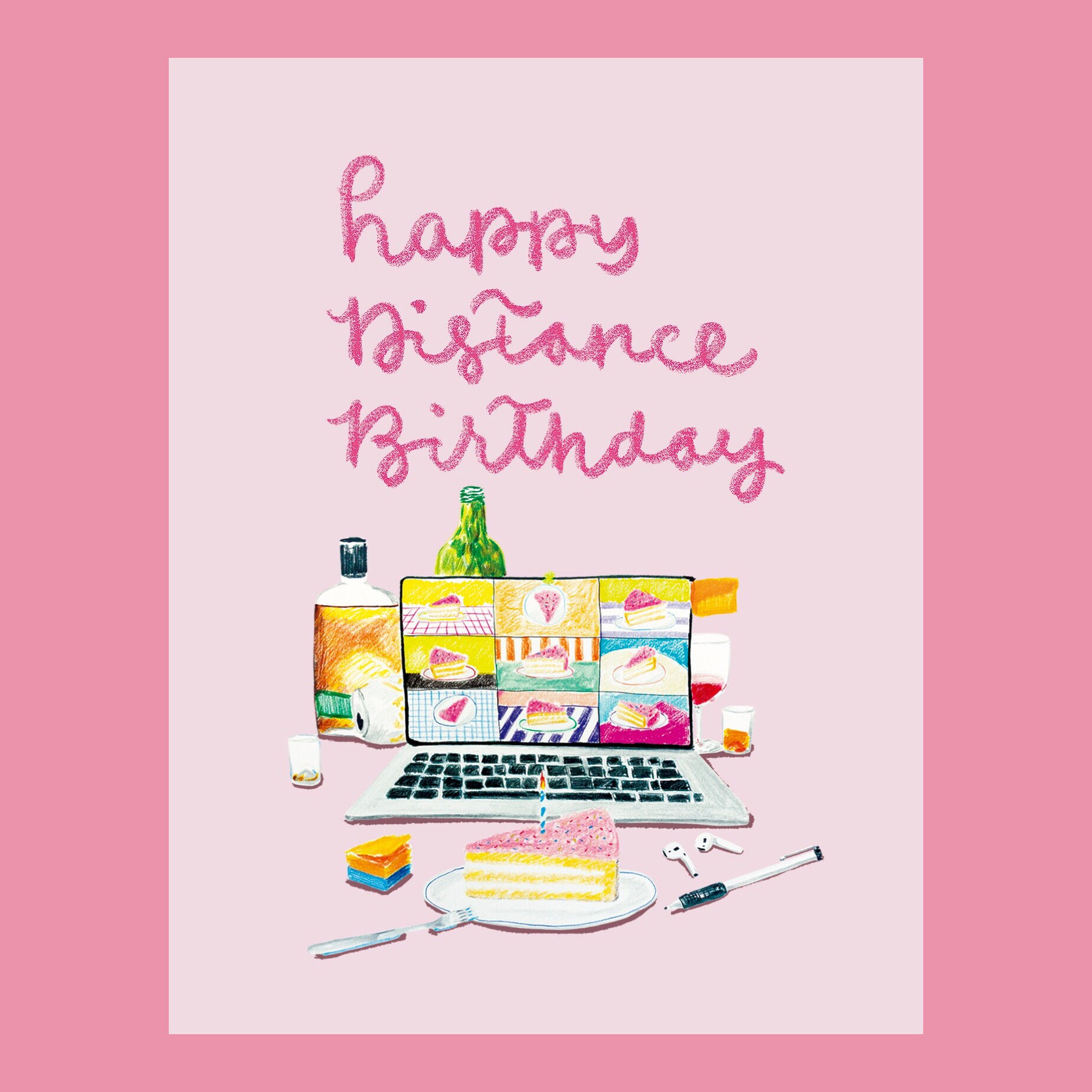 Funny Social Distance Birthday Card Feel Good Greeting Cards - Etsy