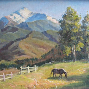 Original Oil Painting: Autumn Mountain Landscape, &#39;The Hoverla Mount&#39;