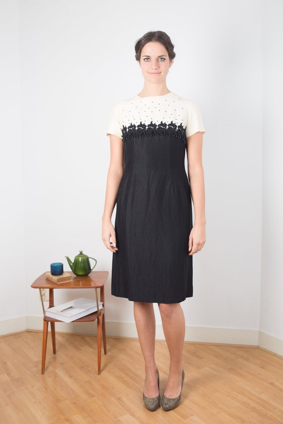 60's Black & White dress