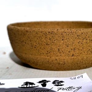 Runder 13,5 cm brauner glatter Steinzeug Bonsai Topf