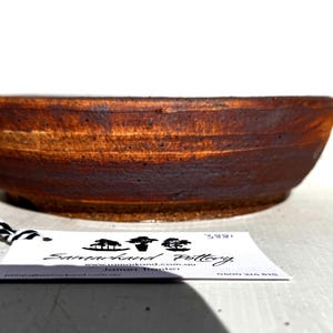 Round 20.5cm Brown Stoneware Unglazed Bonsai Pot