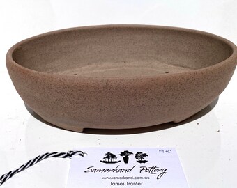 31cm Unglazed Bonsai Pot Oval | 31cm x 25cm x 9cm | Floral | Brown main image 0