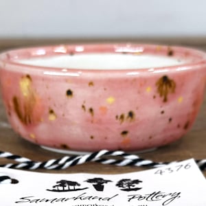 Round 11cm Pink Glazed Stoneware Bonsai Pot