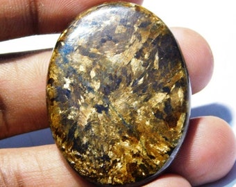 AAAA+Quality- Natural Bronzite  cabochon loose gemstone cabochon Bronzite  oval  shape  Size-74 cts  size 40x30x5 # 2566