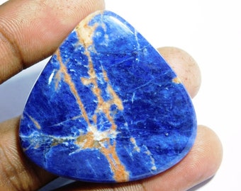 Amazing Top -Natural  Pink Sodalite   cabochon loose gemstone    Pink Sodalite pear shape top quality handmade  72 cts  size 43x42x7 # 1239