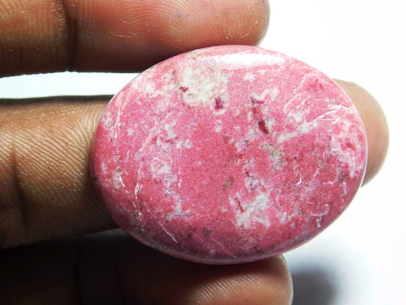 WOW-Natural Thulite Cabochon,Natural Thulite Gemstone,Top loose Thulite Gemstone oval shape 50 cts size 34x23x5 #1061