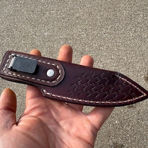Benchmade Dacian Custom inside pocket carry Leather Sheath!! ONLY SHEATH !! No knife included!!!