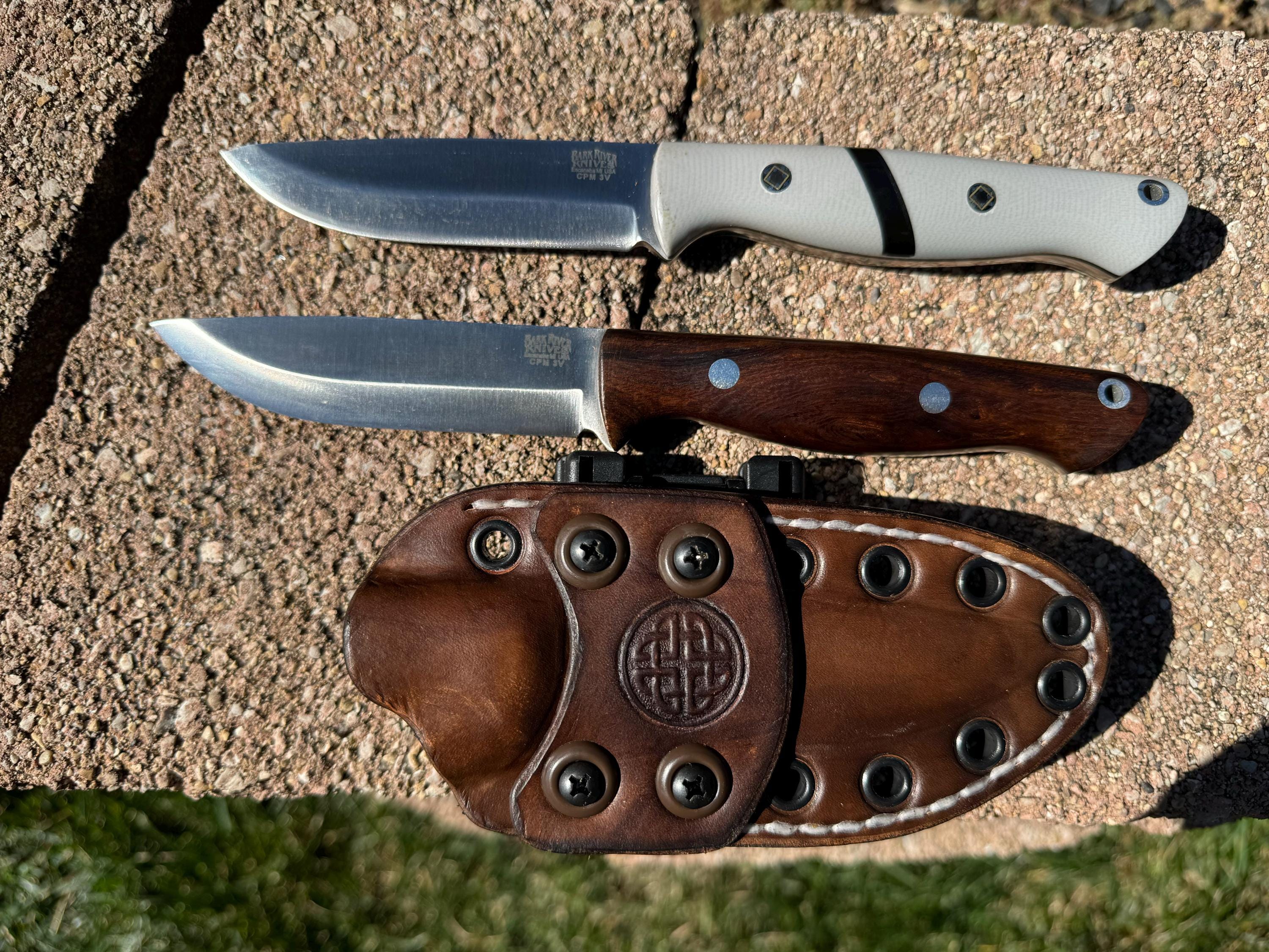 Bark River Gunny Scandi Custom Leather/kydex Sheath !!! - Etsy