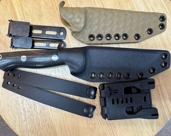 Bark River Bravo 1 LT Sheath: Custom Kydex, Rampless Blade
