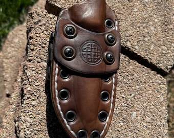 Bark River Gunny Scandi custom leather/kydex sheath !!!
