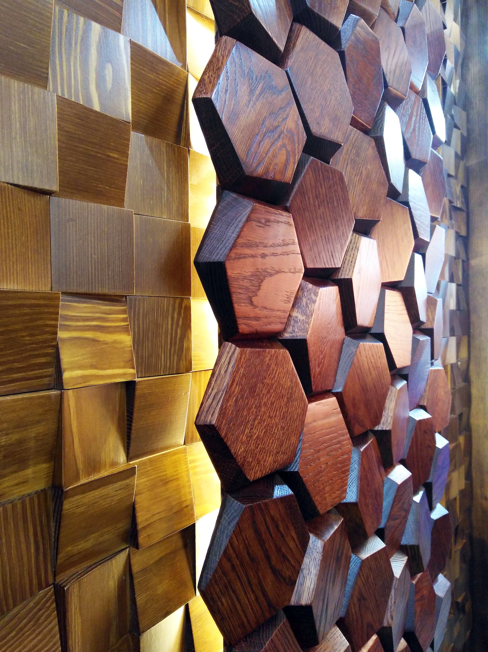 Wood Wall Art hexagon 18.94 X 25.87 Etsy