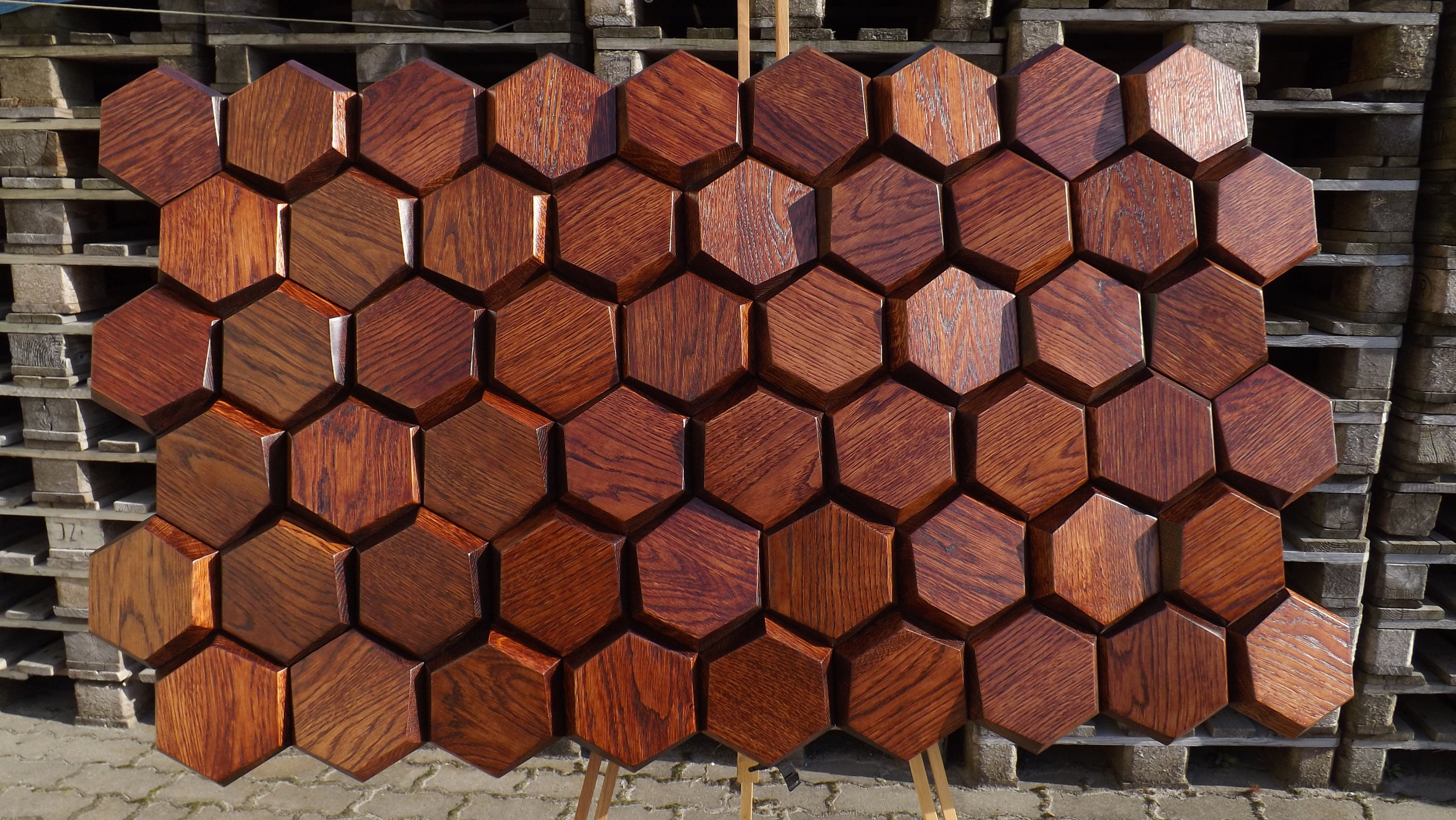 Wood Wall Art hexagon 18.94 X 25.87 Etsy