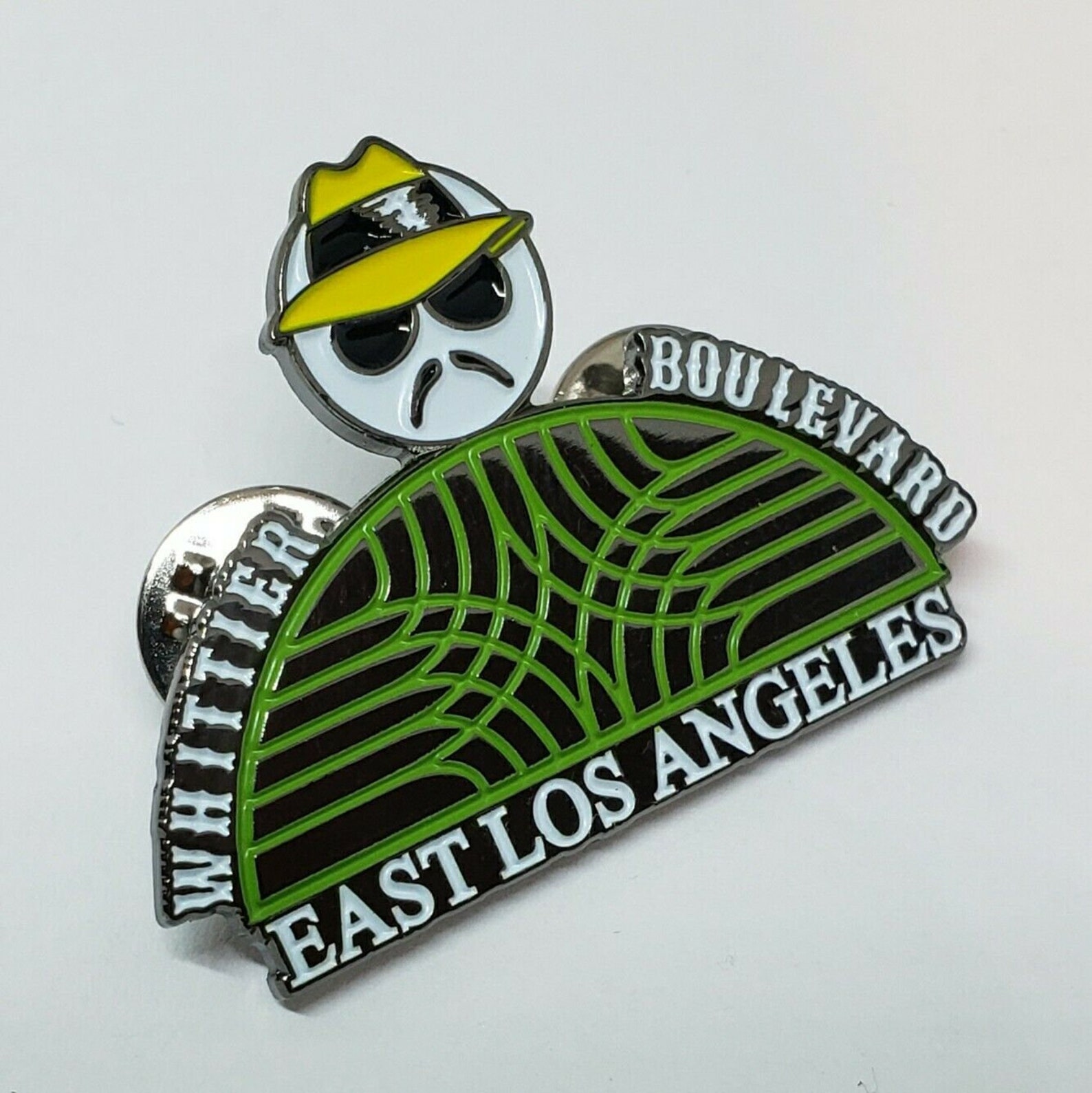 Lowrider Man Whittier Blvd Chicano Mexicano Cholo Hat Button Badge Pin ...