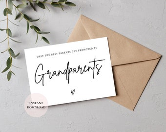 Grandparents Baby Announcement Card, Baby Announcement Card, Pregnancy Announcement Grandma, Grandparents Pregnancy Announcement