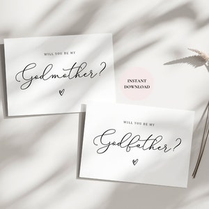 Paquete de tarjetas de padrinos, tarjetas de propuesta de padrinos, tarjeta de madrina y padrino, tarjetas de anuncio de embarazo, tarjetas de propuesta religiosa