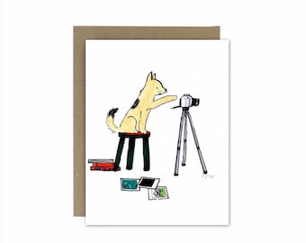 Greeting Card --- Cat with a Camera!