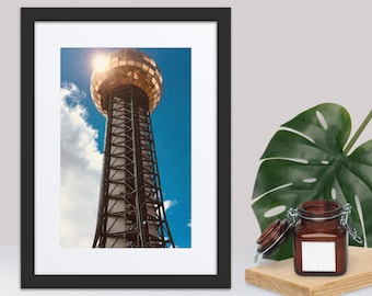 Knoxville Tennessee Sunsphere Framed Matted Photo