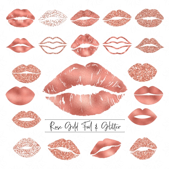 13+ Transparent Background Gold Glitter Lips Png PNG