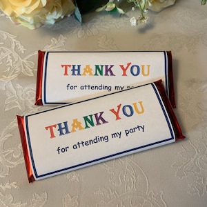 Printable Candy Bar Wrappers, Party Favors, Thank you, Grad, Birthday, Wedding, Bridal Shower, Baby Shower, Digital Download, Gift, Blue.