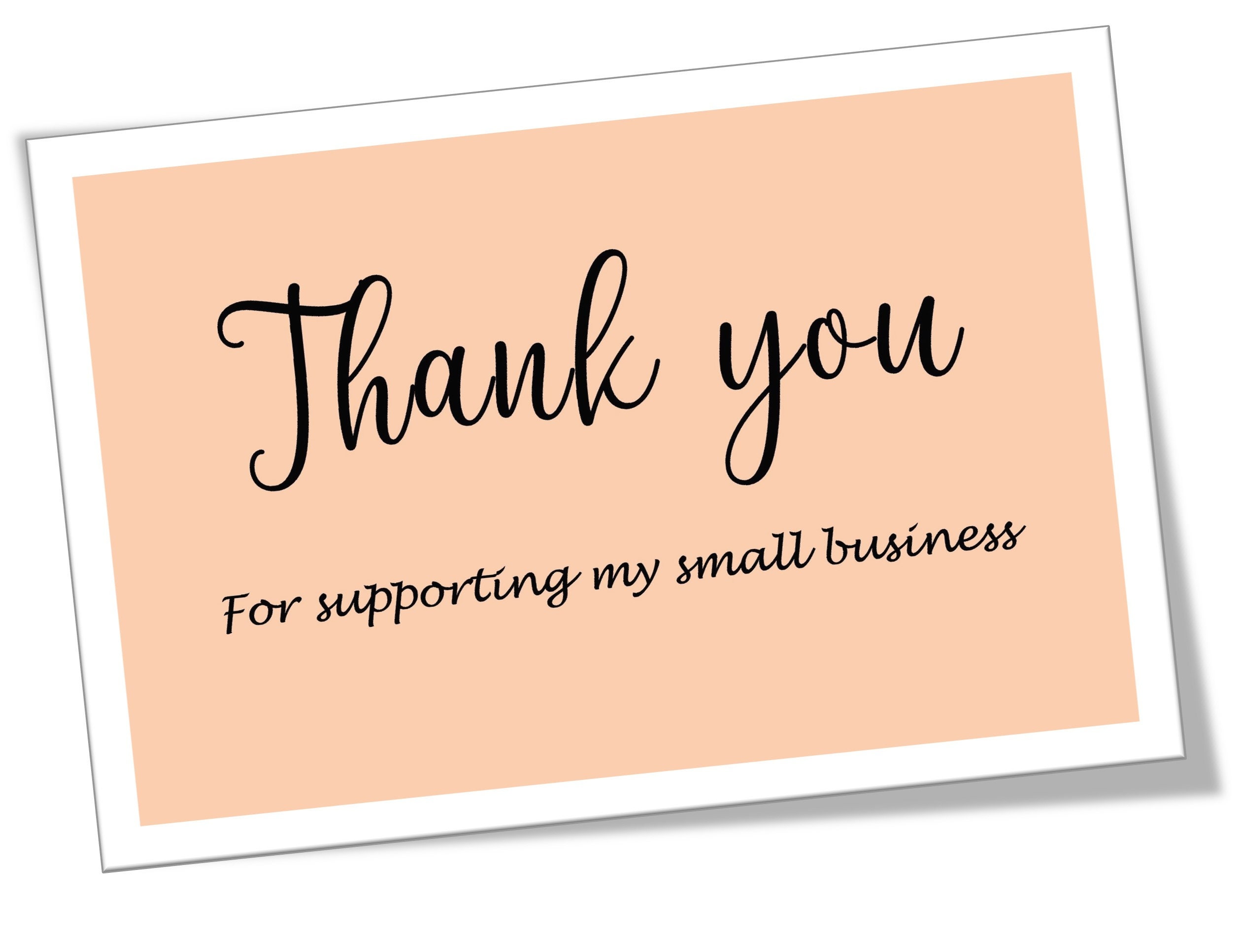 Printable Thank you Card Small business Card Digital PDF | Etsy