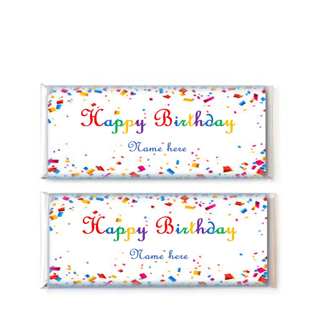 Personalized, Printable Candy Bar Wrappers, , Party Favors, Birthday ...