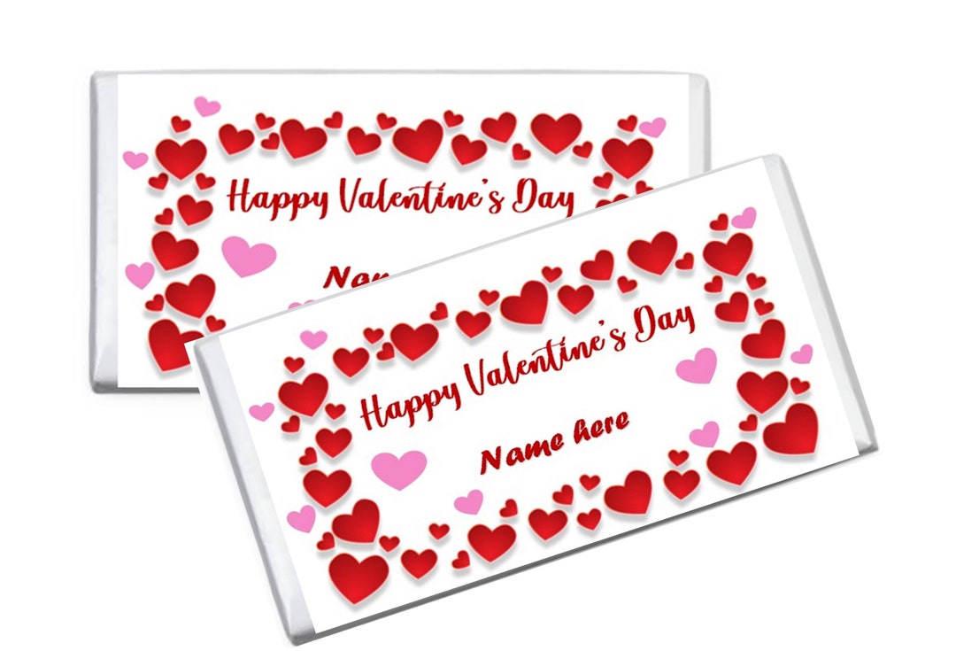 Printable Valentine Candy Bar Wrappers Valentine Party Favors Digital Gift PDF Etsy