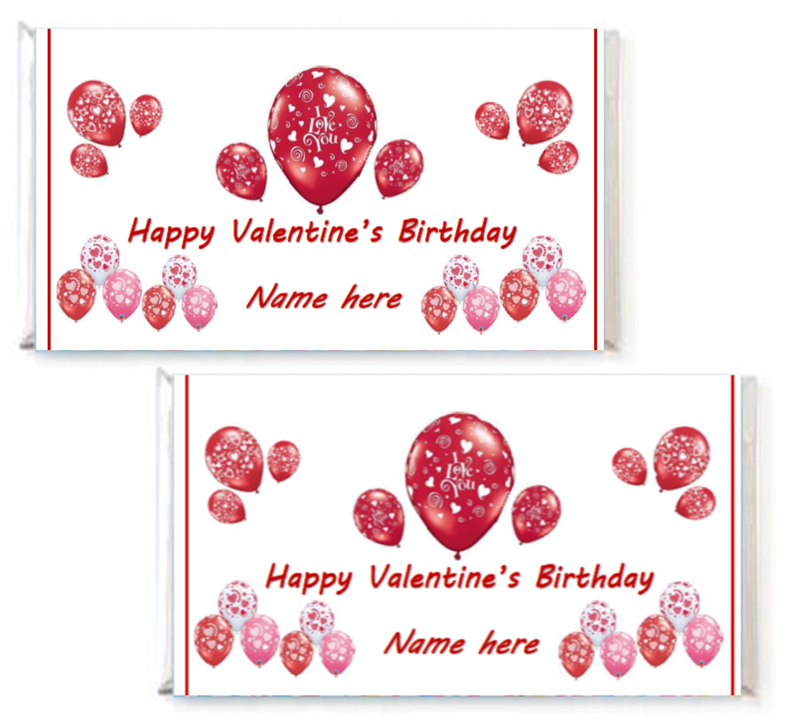 Printable, Valentine Candy Bar Wrappers, Valentine's Birthday, Happy ...