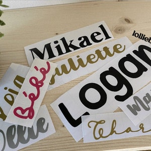 Custom Names Vinyl Decal