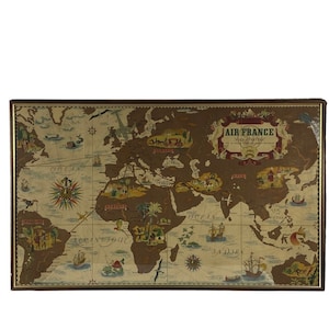 Lucien Boucher, Mapa del cartel de Air France 'Nova et Vetera', París Francia 1939