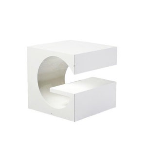 Space age white coffee table, Italy 1970s